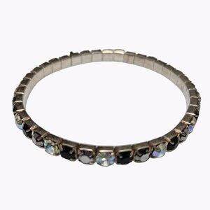 Elegant Black Crystal Rhinestone Tennis Bracelet Minimalist Fashion Jewelry